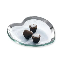 Josephs Jewelers Serveware>Annieglass – Platinum Heart Plate 7″