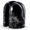 Josephs Jewelers Home Décor>Bey-Berk – Black “Zebra” Marble Bookends