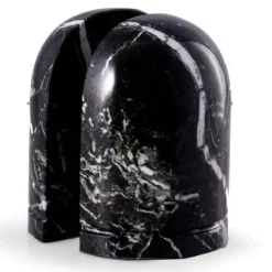 Josephs Jewelers Home Décor>Bey-Berk – Black “Zebra” Marble Bookends