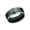 Josephs Jewelers Wedding Bands For Men>Black and White Cobalt Wedding Band