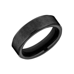 Josephs Jewelers Wedding Bands For Men>Black Titanium “Wave” Textured Band