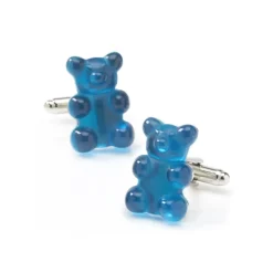 Josephs Jewelers Cufflinks, Tie Bars, And Pins>Blue Gummy Bear Cufflinks