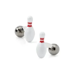 Josephs Jewelers Cufflinks, Tie Bars, And Pins>Bowling Ball & Pin Cufflinks