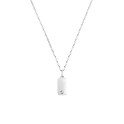 Josephs Jewelers Necklaces And Pendants>Children’s Sterling Silver Cubic Zirconia Bar Pendant with Chain