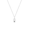 Josephs Jewelers Necklaces And Pendants>Children’s Sterling Silver Purple Cubic Zirconia Bar Pendant with Chain