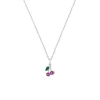 Josephs Jewelers Necklaces And Pendants>Children’s Sterling Silver Cubic Zirconia Cherry Pendant with Chain