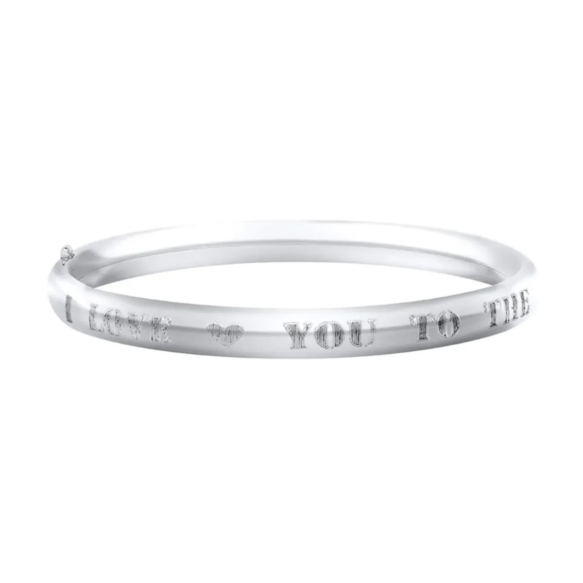 Josephs Jewelers Bracelets>Children’s Sterling Silver “Love You to the Moon and Back” Bracelet