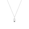 Josephs Jewelers Necklaces And Pendants>Children’s Sterling Silver Red Cubic Zirconia Bar Pendant with Chain