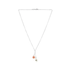Josephs Jewelers Necklaces And Pendants>Children’s Sterling Silver Flower and Bee Necklace