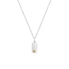Josephs Jewelers Necklaces And Pendants>Children’s Sterling Silver Yellow Cubic Zirconia Bar Pendant with Chain