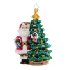 Josephs Jewelers Home Décor>Christopher Radko – Deck The Halls Santa Glass Ornament