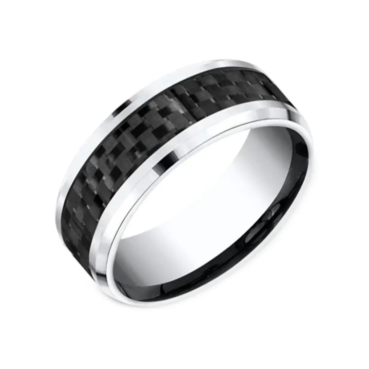 Josephs Jewelers Wedding Bands For Men>Cobalt & Carbon Fiber 8mm Wedding Band