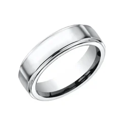 Josephs Jewelers Wedding Bands For Men>Cobalt Chrome 7mm Polished Finish Wedding Band