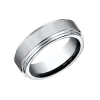 Josephs Jewelers Wedding Bands For Men>Cobalt Chrome 8mm Satin and Polished Finish Wedding Band