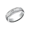Josephs Jewelers Wedding Bands For Men>Cobalt Comfort Fit Hammered Wedding Band
