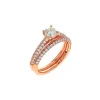 Josephs Jewelers Estate>Estate 14K Rose Gold Diamond Wedding Set