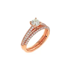 Josephs Jewelers Estate>Estate 14K Rose Gold Diamond Wedding Set