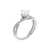 Josephs Jewelers Engagement Rings>Estate 18K White Gold Princess Diamond Twisted Engagement Ring