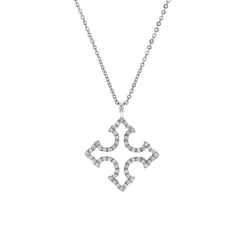 Josephs Jewelers Estate>Estate 18K White Gold Verragio Diamond Pendant with Chain