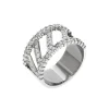 Josephs Jewelers Estate>Estate 18K White Gold Wide Diamond Melee Ring