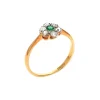 Josephs Jewelers Estate>Estate 18K Yellow Gold Emerald and Diamond Ring