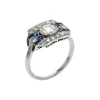 Josephs Jewelers Estate>Estate Platinum Art Deco Sapphire and Diamond Ring