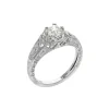 Josephs Jewelers Estate>Estate Platinum Hand Engraved Diamond Engagement Ring