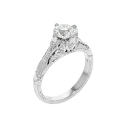 Josephs Jewelers Estate>Estate Platinum Old European Diamond Engagement Ring