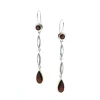 Josephs Jewelers Earrings>Garnet And Quartz Dangle Earrings