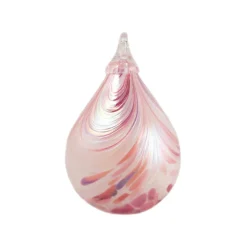 Josephs Jewelers Home Décor>Glass Eye Studio – Pink Taffy Raindrop Ornament