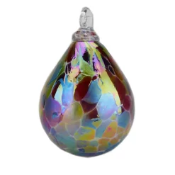Josephs Jewelers Home Décor>Glass Eye Studio – Rhubarb Mosaic Raindrop Ornament