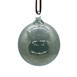 Josephs Jewelers Home Décor>Glass Eye Studio – Silver Bell Round Ornament