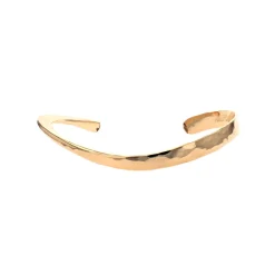 Josephs Jewelers Bracelets>Gold Filled Hammered Curve Cuff Bracelet