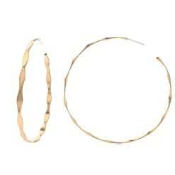 Josephs Jewelers Earrings>Gold Filled Large Edged Hoop Earrings