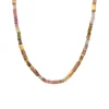 Josephs Jewelers Necklaces And Pendants>Gold Plated Sterling Silver Tourmaline, Jasper, and Apatite Necklace