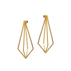 Josephs Jewelers Earrings>Gold Plated Sterling Silver 3D Kite Drop Earrings