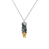 Josephs Jewelers Necklaces And Pendants>Gold Plated Sterling Silver Oxidized Multi-Disc Pendant with Chain