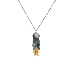Josephs Jewelers Necklaces And Pendants>Gold Plated Sterling Silver Oxidized Multi-Disc Pendant with Chain