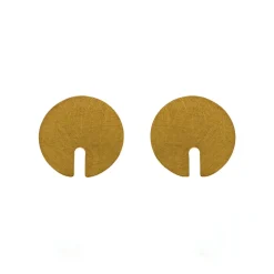 Josephs Jewelers Earrings>Gold Plated Sterling Silver Round Plate Cutout Earrings