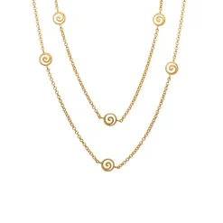 Josephs Jewelers Necklaces And Pendants>Gold Plated Sterling Silver Swirl Necklace