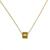 Josephs Jewelers Necklaces And Pendants>Gold Plated Sterling Silver Square Cutout Pendant with Chain
