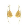 Josephs Jewelers Earrings>Gold Plated Sterling Silver Oyster Shell Drop Earrings