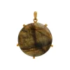 Josephs Jewelers Necklaces And Pendants>Gold Plated Sterling Silver Labradorite Gratitude Pendant