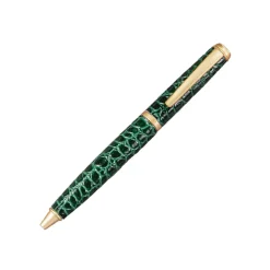Josephs Jewelers Home Décor>Graphic Image – Emerald Green Crocodile Leather Wrapped Pen