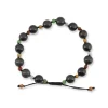 Josephs Jewelers Bracelets>Gray Jade and Rainbow Bead Bracelet