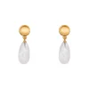 Josephs Jewelers Earrings>24K Gold Plated Sterling Silver Moonstone Drop Earrings