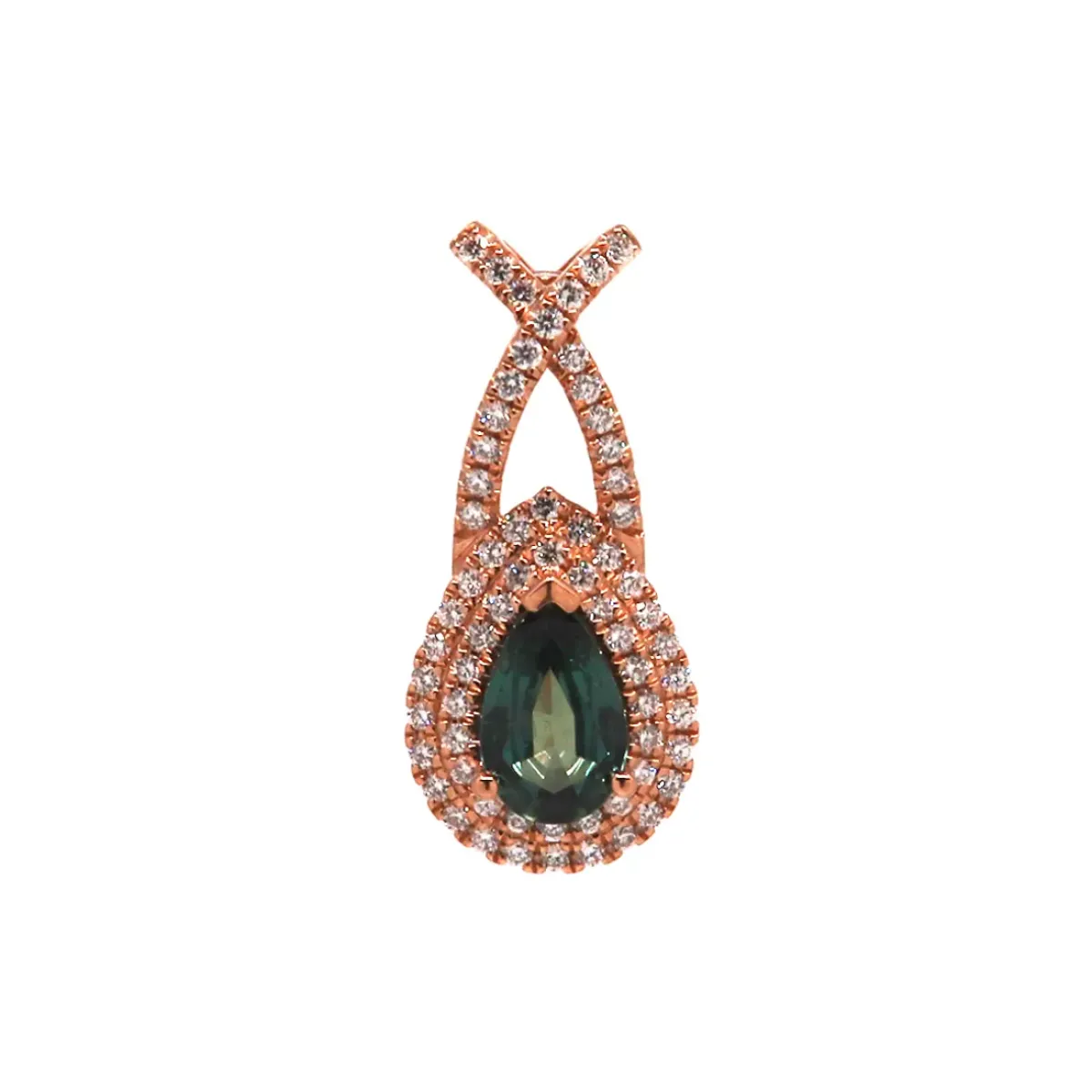 Josephs Jewelers Necklaces And Pendants>18K Rose Gold Alexandrite Pendant