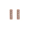 Josephs Jewelers Earrings>14K Rose Gold Diamond Bar Earrings