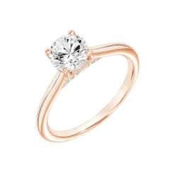 Josephs Jewelers Engagement Rings>14K Rose Gold Hidden Halo Engagement Ring Semi-Mounting