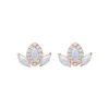 Josephs Jewelers Earrings>14K Rose Gold Marquise Opal and Diamond Earrings